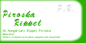 piroska rippel business card